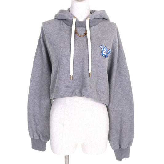 Louis Vuitton 23SS 1aaolz LV Flight Mode Cropped Hoodie 100% Cotton Logo Chain