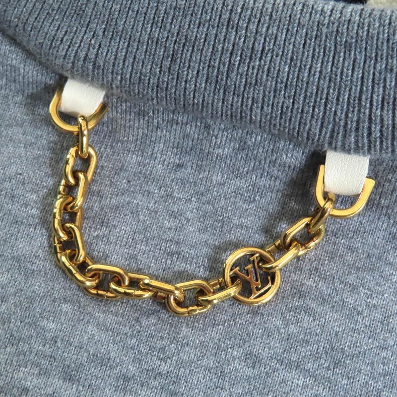 Louis Vuitton 23SS 1aaolz LV Flight Mode Cropped Hoodie 100% Cotton Logo Chain