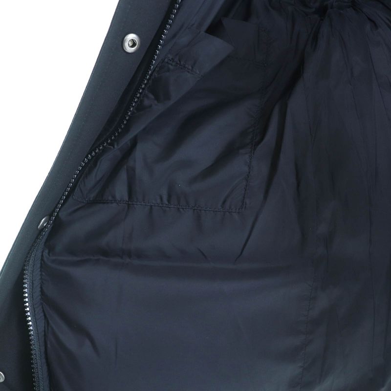 Pyrenex Bordeaux FUR Jacket Bordeaux Fur Logo Patch Hooded Down Jacket Black 36