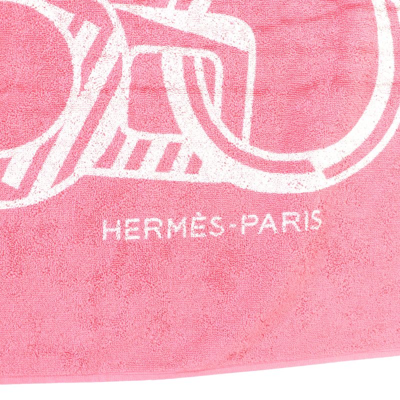 Hermes Yachting - Tattoo/de Le Buckle PM 100% Cotton Magnolia Fringed Beach