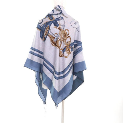 Hermes Carre Geant Carre 140 Brides De Gala Applique Piqué Cashmere Silk Blend