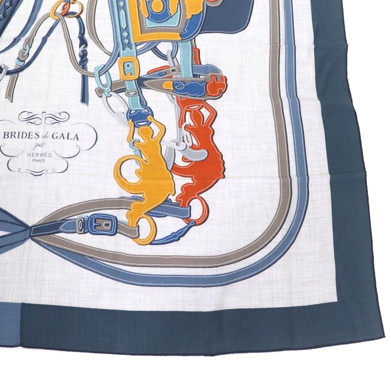 Hermes Carre Geant Carre 140 Brides De Gala Applique Piqué Cashmere Silk Blend