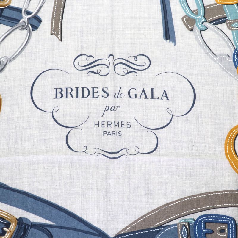 Hermes Carre Geant Carre 140 Brides De Gala Applique Piqué Cashmere Silk Blend
