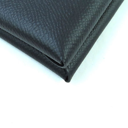 Hermes Calvi Duo Black Vaux Epson Coin Purse Coin Case Engraved W With Box Made