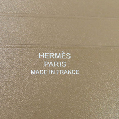 Hermes Cheval Pictet Etoupe Evercolor Etoupe Tadelakt Card Case With W Engraved