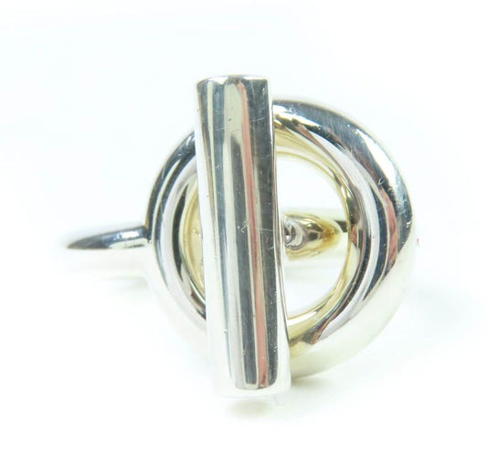Hermes Echape MM 925 Ring Silver 51 (equivalent To Size 11 In Japan) With Case