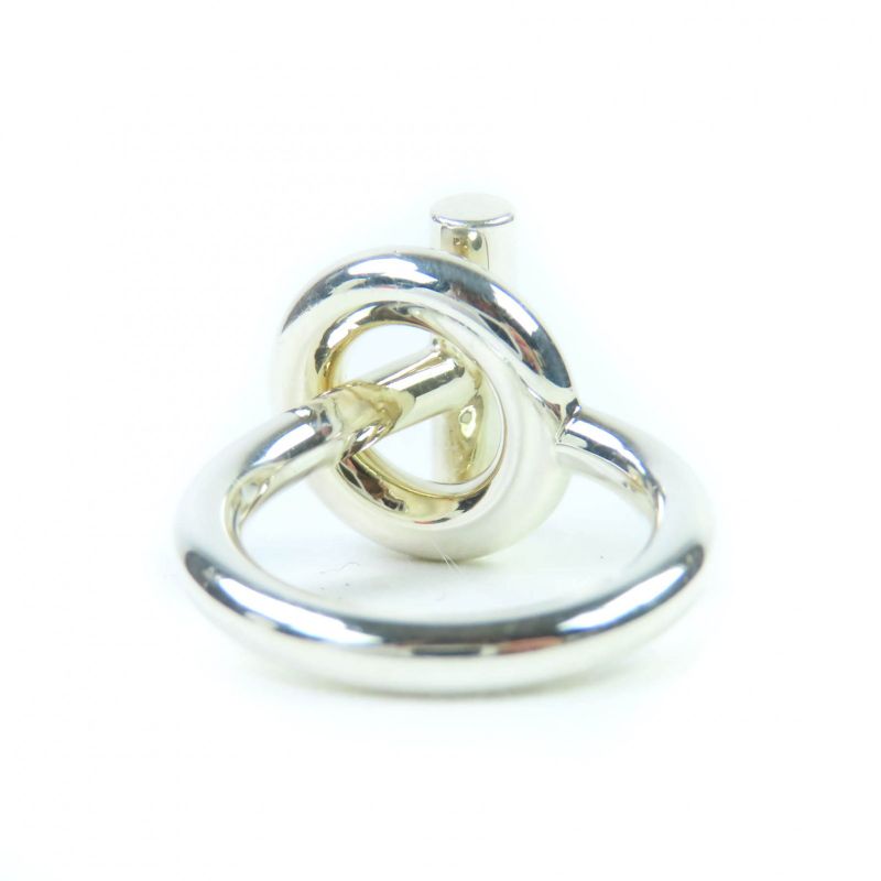 Hermes Echappee MM 925 Ring Silver 51 With Case