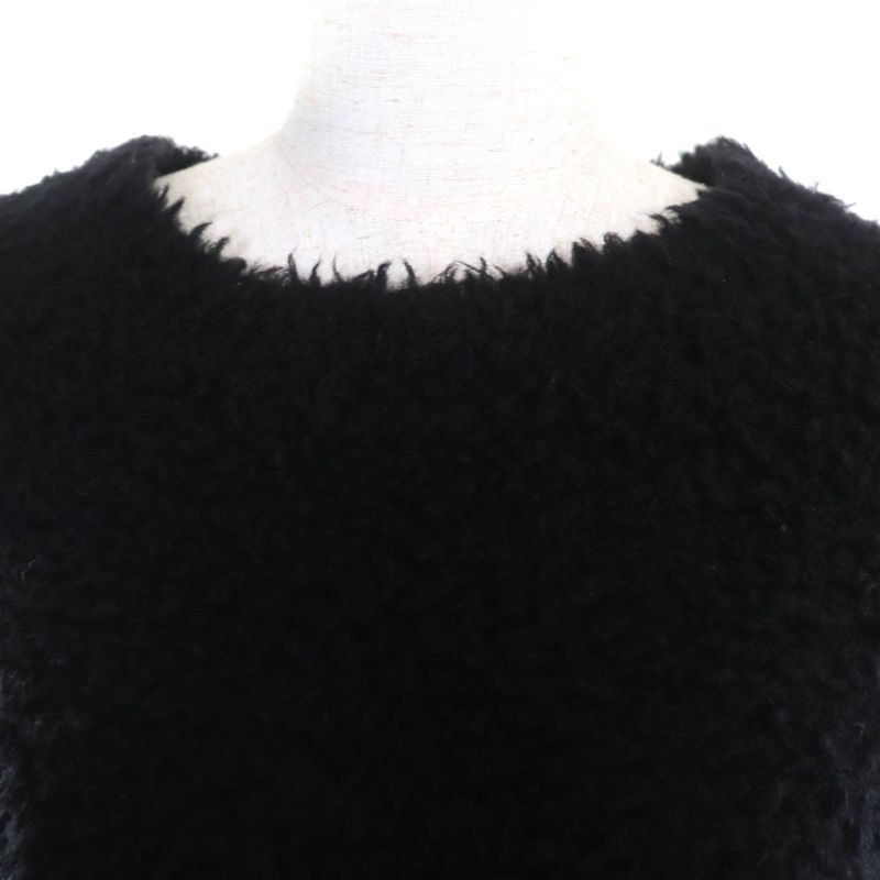 Christian DIOR 154s55am114 J'A DIOR Teddy Knit Pullover Black 38 Made In Italy