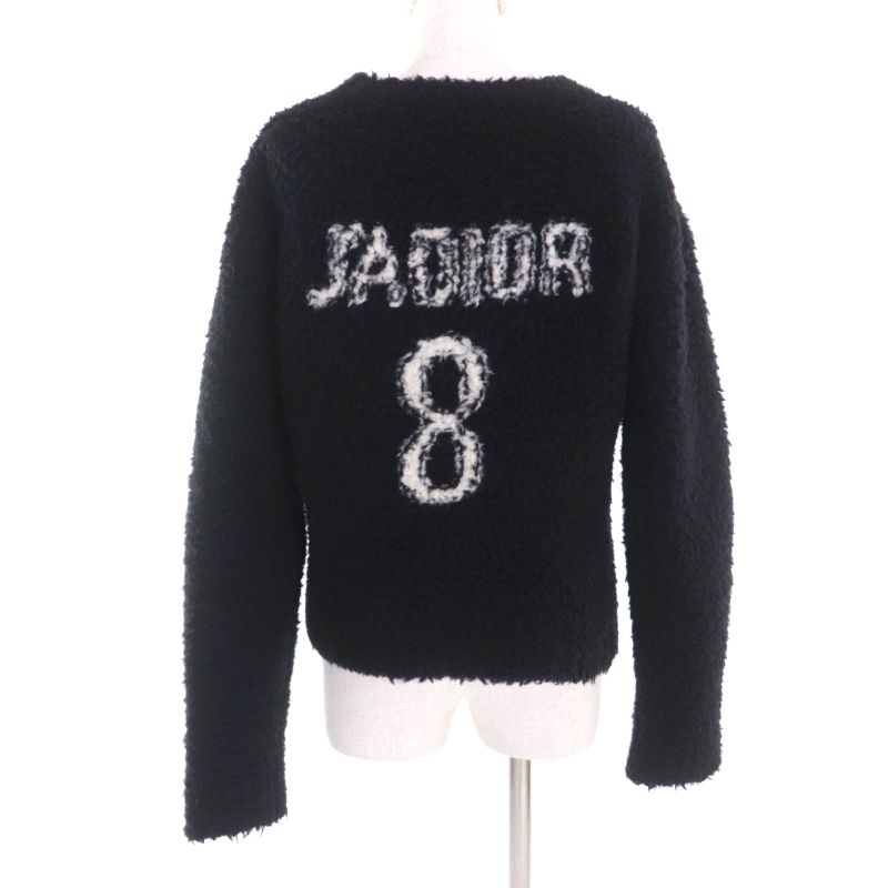 Christian DIOR 154s55am114 J'A DIOR Teddy Knit Pullover Black 38 Made In Italy