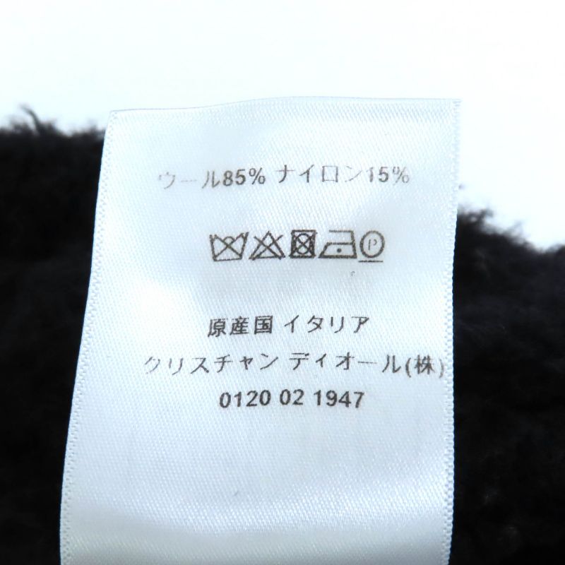 Christian DIOR 154s55am114 J'A DIOR Teddy Knit Pullover Black 38 Made In Italy