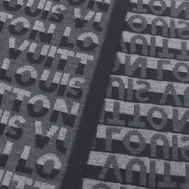 Louis Vuitton M70911 Echarpe - LV Split 100% Wool Logo All Over Stole Shawl