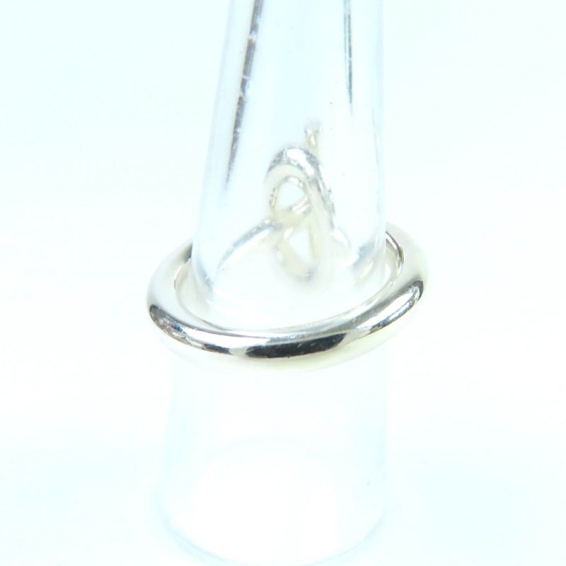 Hermes Echape MM Ring Ag925 Silver 50 Size Approx 10 Equivalent Box Made In