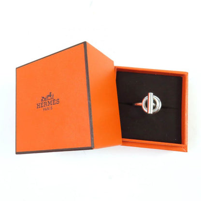 Hermes Echape MM Ring Ag925 Silver 50 Size Approx 10 Equivalent Box Made In