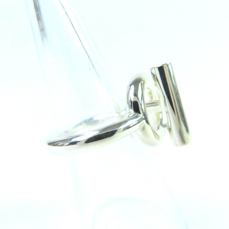 Hermes Echape MM Ring Ag925 Silver 50 Size Approx 10 Equivalent Box Made In