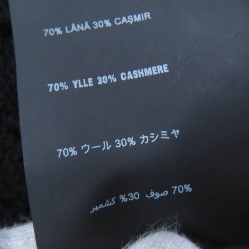 Prada P24v63 Wool Cashmere Short Sleeve Short Sleeve Knit Top Black 40 Made In