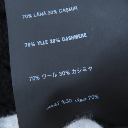 Prada P24v63 Wool Cashmere Short Sleeve Short Sleeve Knit Top Black 40 Made In