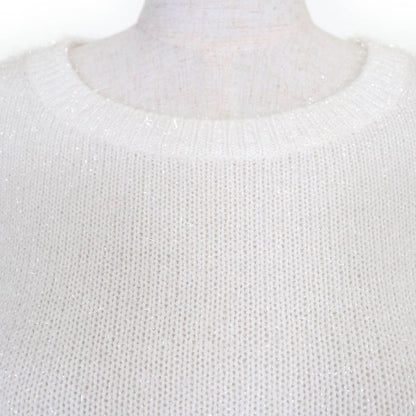 LOEWE 23SS S540y14kbc Anagram Sparkle Long Sleeve Knit Sweater White M Made In