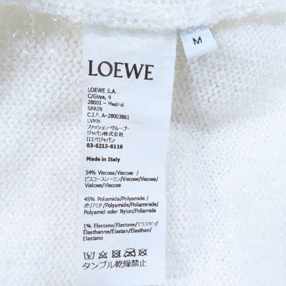 LOEWE 23SS S540y14kbc Anagram Sparkle Long Sleeve Knit Sweater White M Made In
