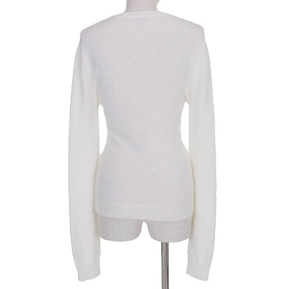 LOEWE 23SS S540y14kbc Anagram Sparkle Long Sleeve Knit Sweater White M Made In