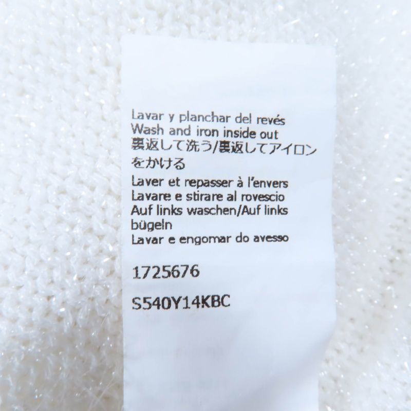 LOEWE 23SS S540y14kbc Anagram Sparkle Long Sleeve Knit Sweater White M Made In