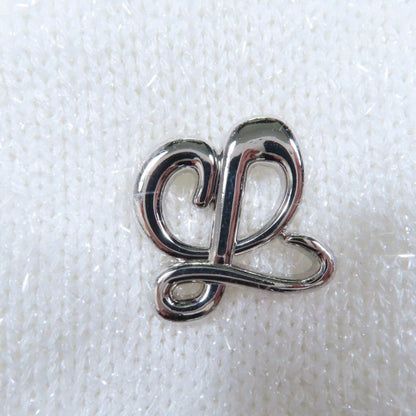 LOEWE 23SS S540y14kbc Anagram Sparkle Long Sleeve Knit Sweater White M Made In