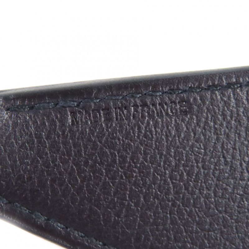 Hermes Porte Cles Tab Porte Cles Tab Leather Silver Hardware Key Holder Dark