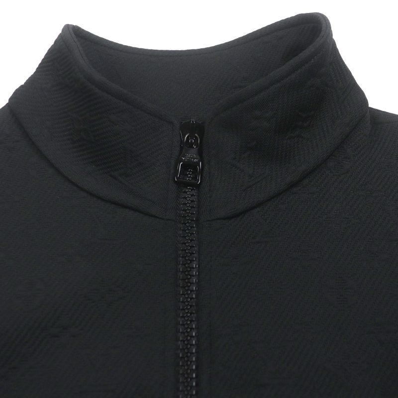 Louis Vuitton Hjy45w Monogram Embossed Zip-up Track Jacket Black L Hanger Made
