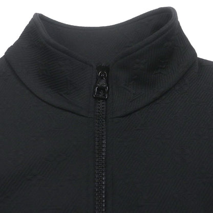 Louis Vuitton Hjy45w Monogram Embossed Zip-up Track Jacket Black L Hanger Made