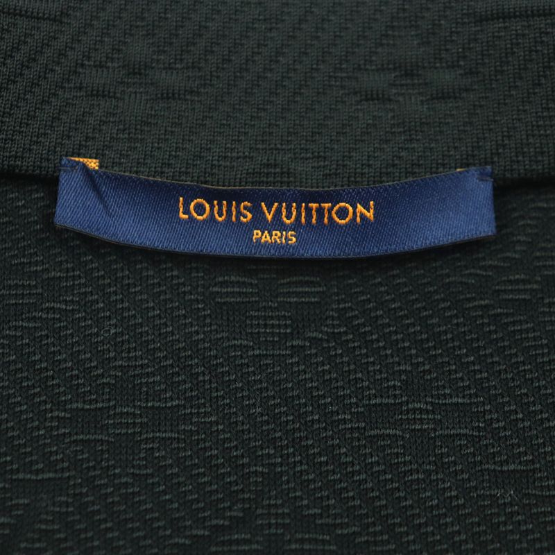 Louis Vuitton Hjy45w Monogram Embossed Zip-up Track Jacket Black L Hanger Made