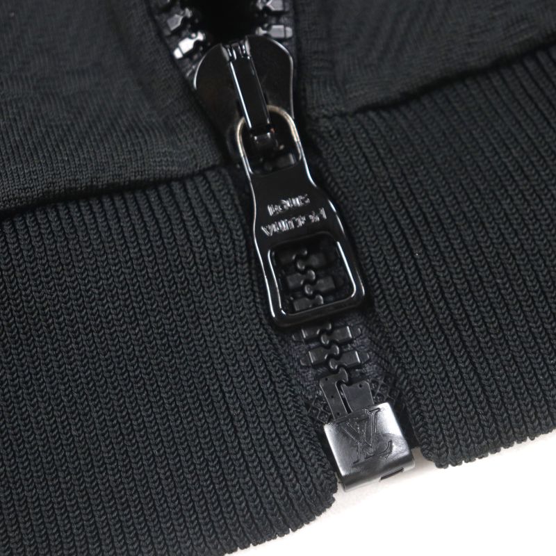 Louis Vuitton Hjy45w Monogram Embossed Zip-up Track Jacket Black L Hanger Made