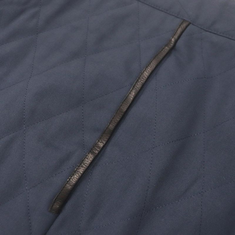 Hermes 74527000 63% Wool Leather Trimmed Quilted Cotton Filled Slacks Pants