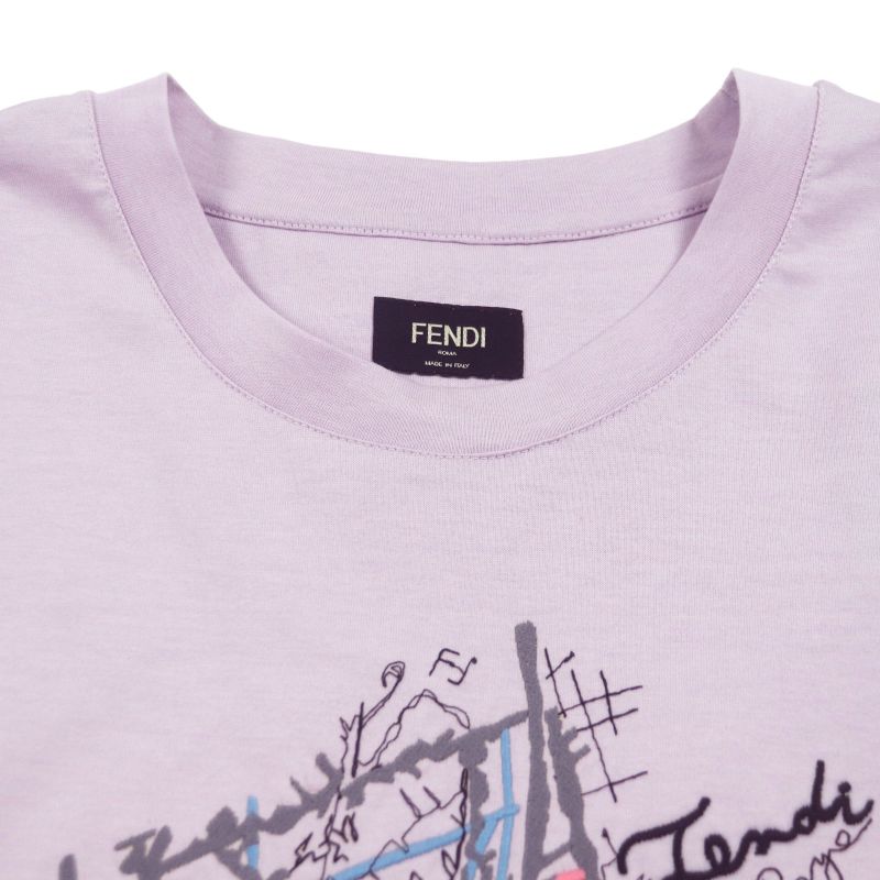  Fendi 2021 Fy1120 Embroidered Design With Sleeve Pockets Crew Neck Short