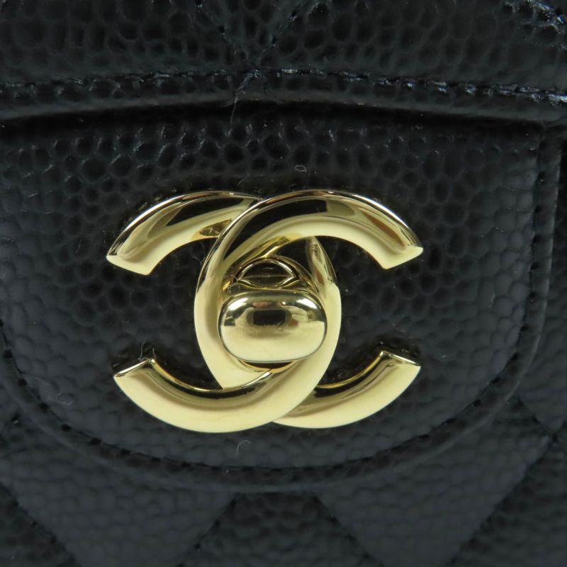 CHANEL A01112 Matelasse 25 Caviar Skin W Flap Coco Mark Random Serial Chain