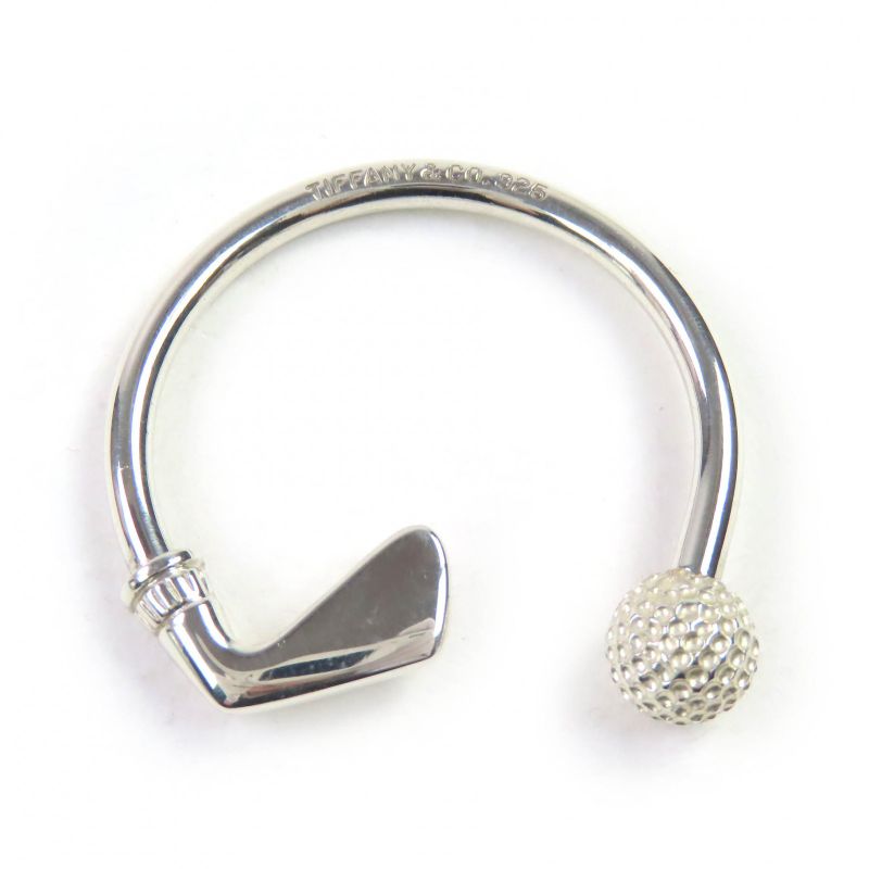 Tiffany & Co Sv925 Golf Motif Key Ring Key Holder Silver Weight 9.15g Ladies