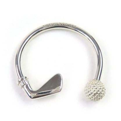 Tiffany & Co Sv925 Golf Motif Key Ring Key Holder Silver Weight 9.15g Ladies