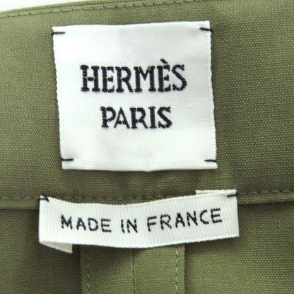 Hermes 20SS 100% Wool Silver Hardware Leather Wrap Skirt With Belt Motif Wrap