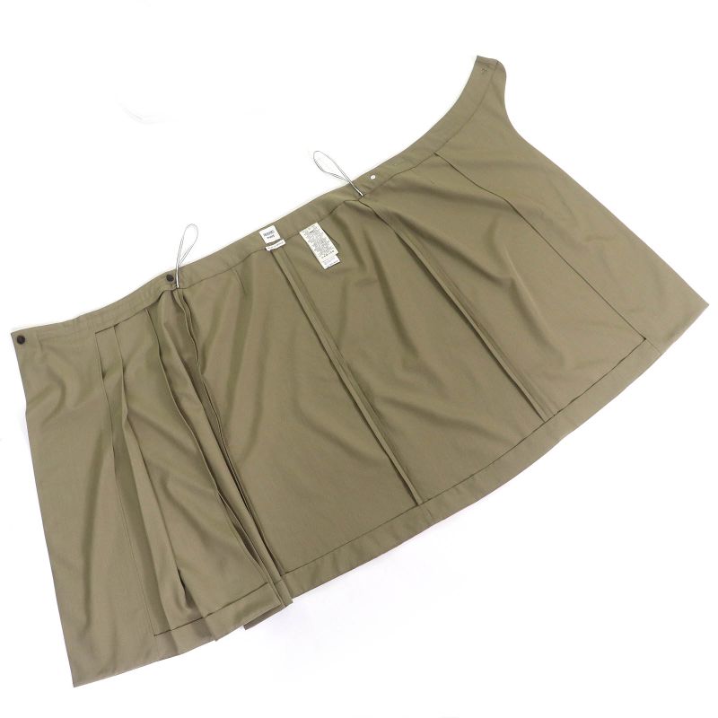 Hermes 20SS 100% Wool Silver Hardware Leather Wrap Skirt With Belt Motif Wrap