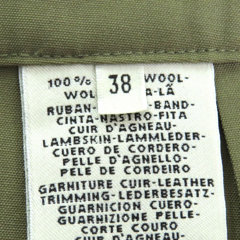 Hermes 20SS 100% Wool Silver Hardware Leather Wrap Skirt With Belt Motif Wrap