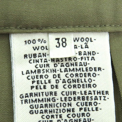 Hermes 20SS 100% Wool Silver Hardware Leather Wrap Skirt With Belt Motif Wrap