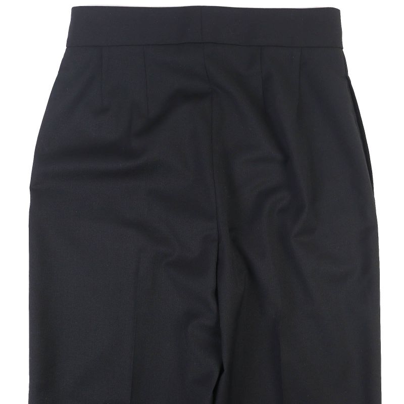 Fendi 2022 Fr6338 Wool Blend Slit Hem Pants Slacks Black 38 Made In Italy