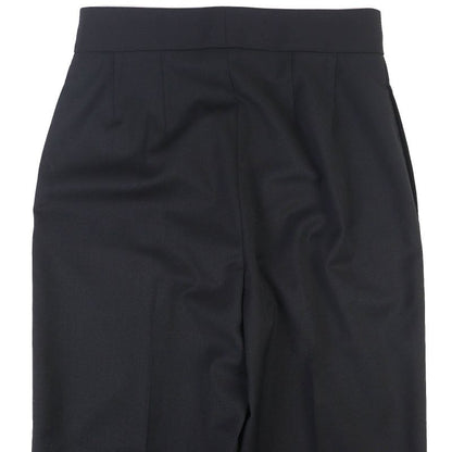 Fendi 2022 Fr6338 Wool Blend Slit Hem Pants Slacks Black 38 Made In Italy