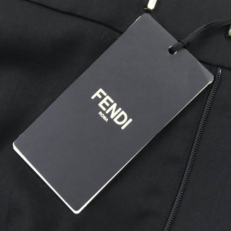 Fendi 2022 Fr6338 Wool Blend Slit Hem Pants Slacks Black 38 Made In Italy