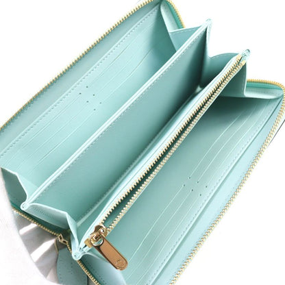 Louis Vuitton M82197 Denim Blue Monogram Mahina Zippy Wallet Round Zipper Long