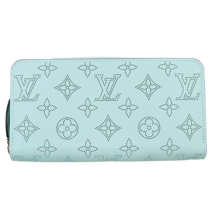 Louis Vuitton M82197 Denim Blue Monogram Mahina Zippy Wallet Round Zipper Long