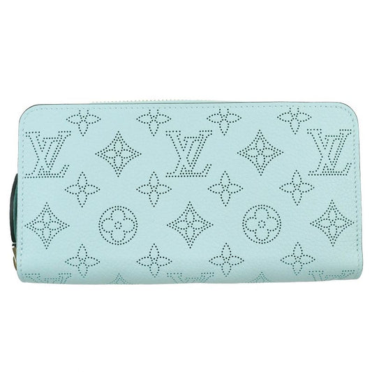 Louis Vuitton M82197 Denim Blue Monogram Mahina Zippy Wallet Round Zipper Long