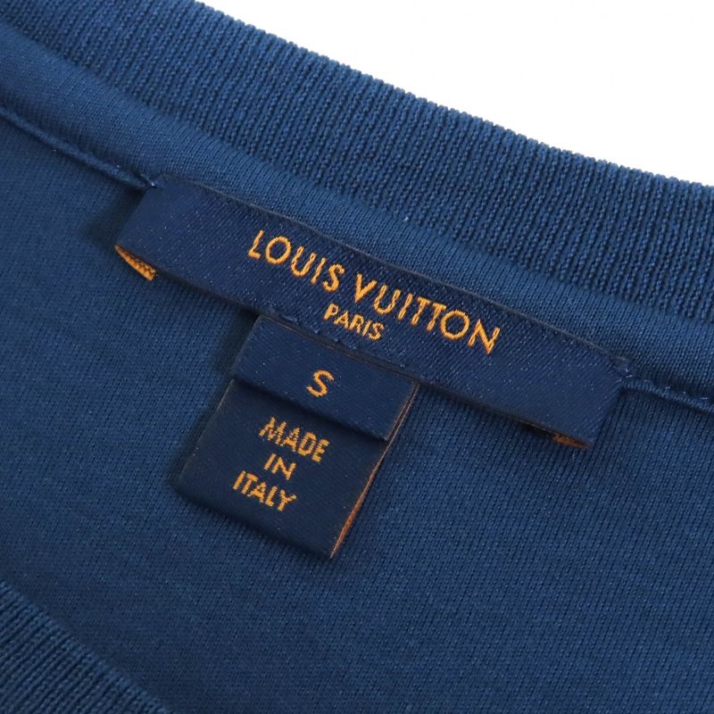 Louis Vuitton 22AW 100% Cotton LV Rainbow Patch With Chain Crewneck Short