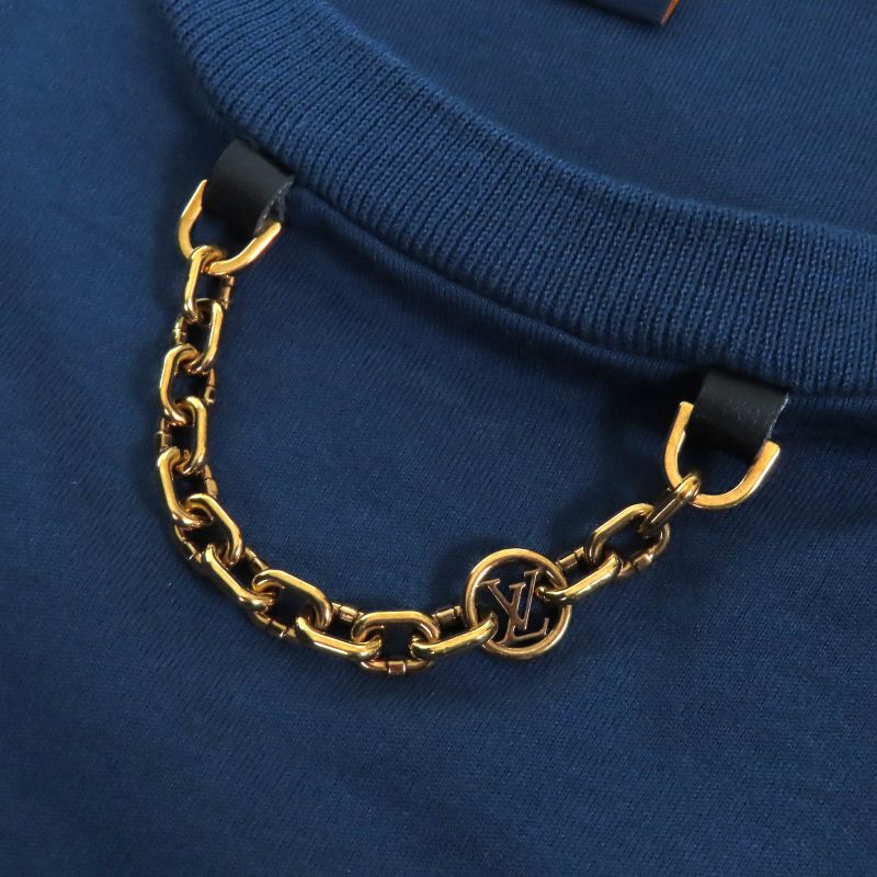 Louis Vuitton 22AW 100% Cotton LV Rainbow Patch With Chain Crewneck Short