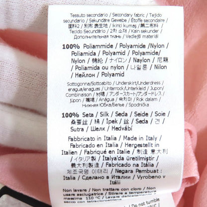 Fendi Fq7118 Mesh Design Long Skirt Tucked Flared Skirt Below Knee Length Pink