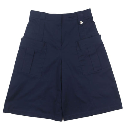 Louis Vuitton 20SS Cotton Logo Button Wide Shorts Cargo Pants Navy 42 Made In