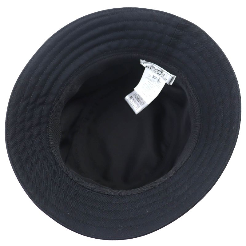Hermes Harper H Cellier 100% Cotton Bucket Hat Black 57 Hat With Box And